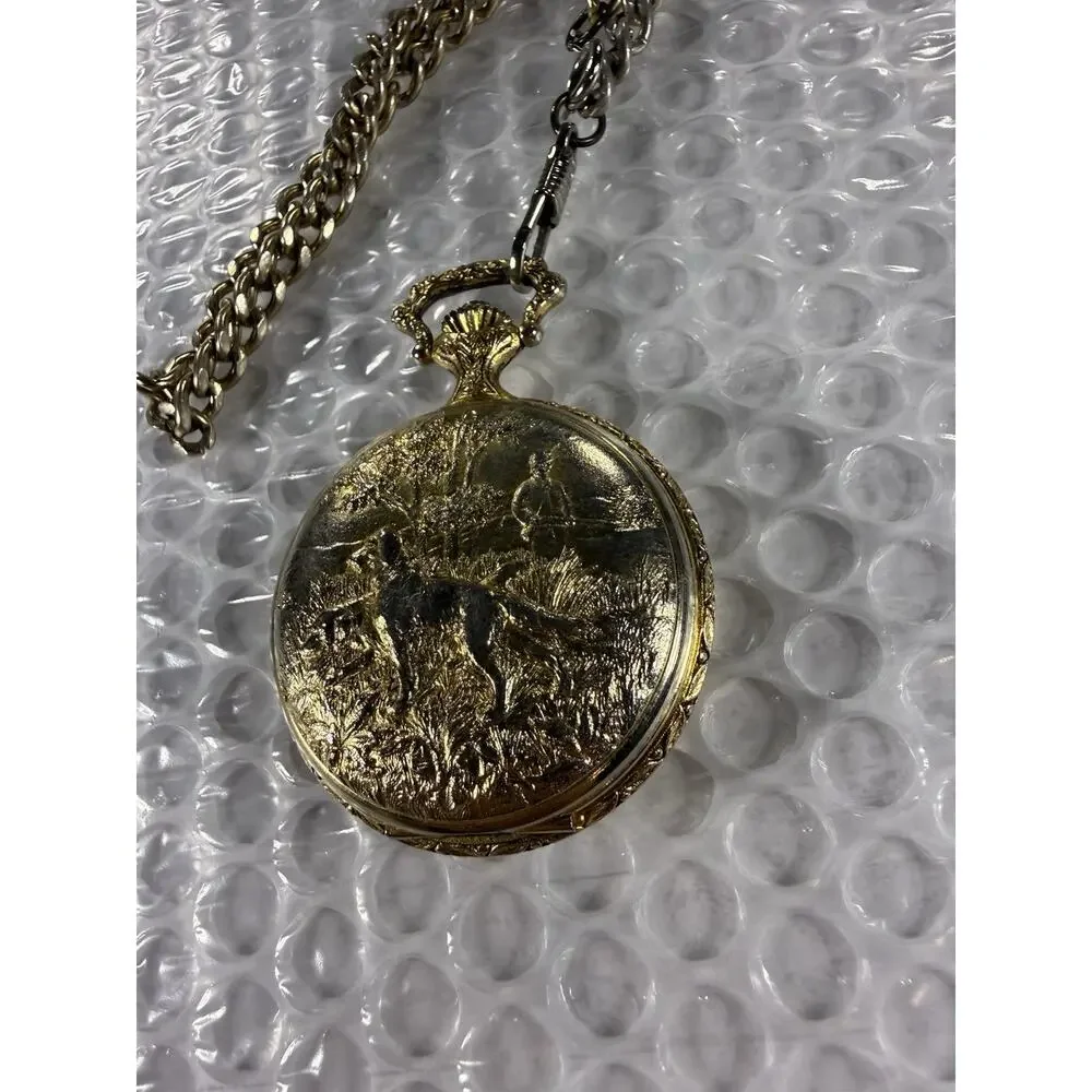 Majestime Pocket Watch 17 Jewel Missing Seconds Hand For Parts